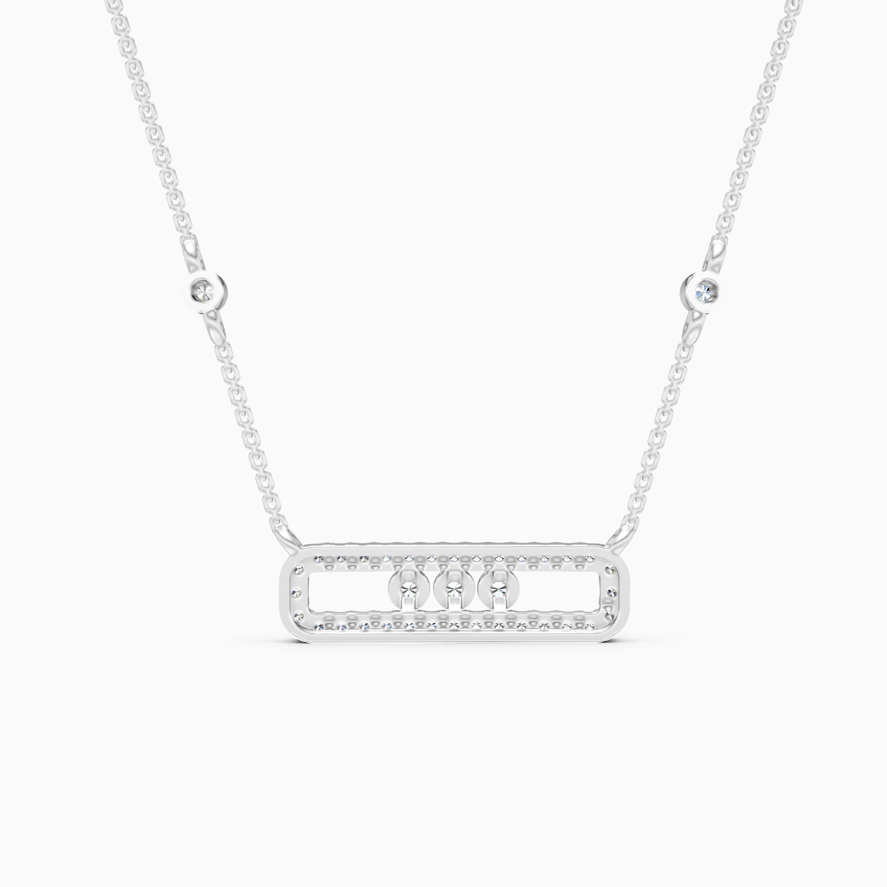 Radiant Bar Necklace with Lab Grown Diamonds